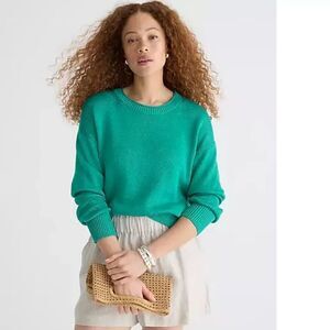 J. Crew Green Crew Neck Sweater